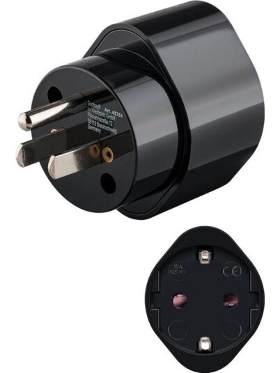 Pro Reiseadapter Type B/F 250 V 13 A Svart Mobillader Pro Reiseadapter Type B/F 250 V 13 A Svart Mobillader