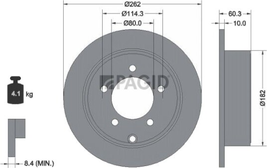 PAGID 55029NC Bremseskive