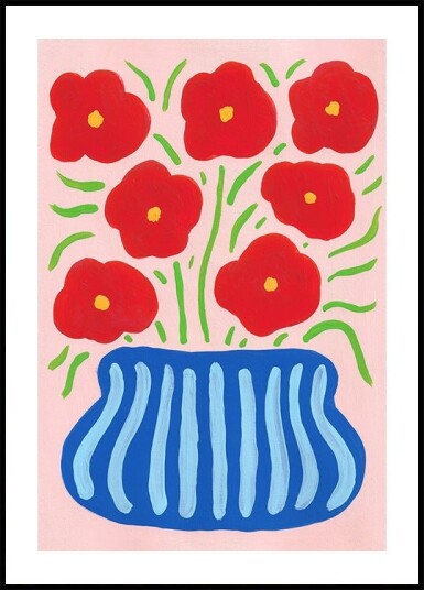 Red Flowers Plakat Plakat / 30x40cm Red Flowers Plakat Plakat / 30x40cm