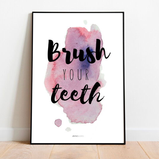 Brush your teeth - Lilla av Pluma Posters