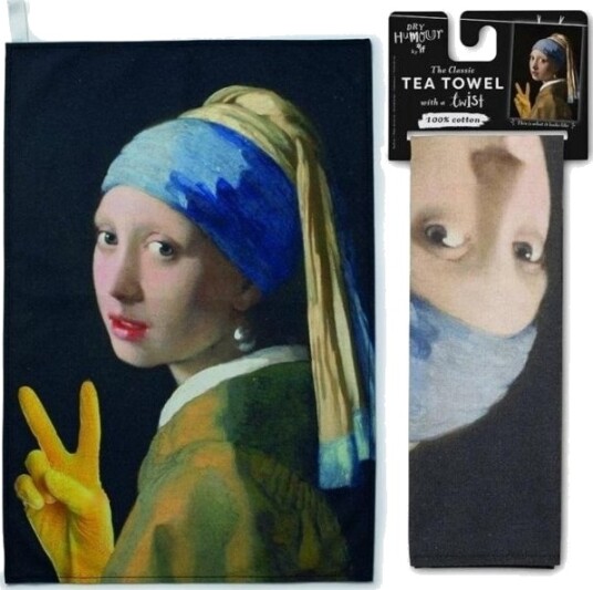 Kjøkkenhåndklær Kjøkkenklut Girl With Pearl Kjøkkenhåndklær Kjøkkenklut Girl With Pearl