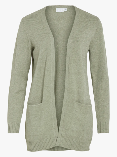 Vila Ril Open Long Sleeve Knit Cardigan Grønn XS