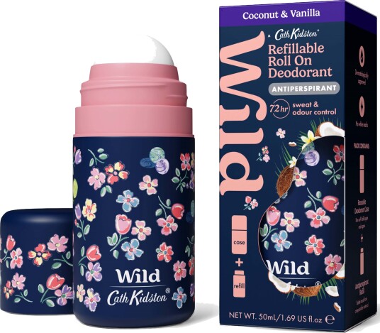 Wild Roll On Antiperspirant Marble Case Coconut & Vanilla Startpakke 50 ml Wild Roll On Antiperspirant Marble Case Coconut & Vanilla Startpakke 50 ml