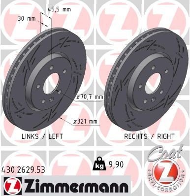 Bremseskive ZIMMERMANN 430.2629.53