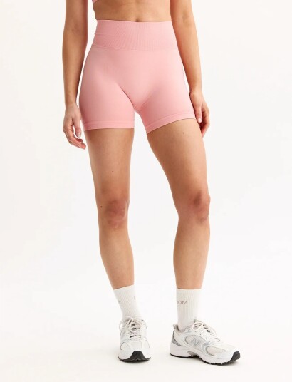 Drop of Mindfulness Signature Seamless Bike Shorts   Pink   XS
