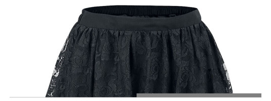 Gothicana by EMP Kort skjørt - Blonder Skjørt - S til 4XL - Damer - svart