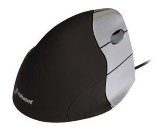 Evoluent VerticalMouse 3 Rev 2 Ergonomisk Høyrehendt Optisk Mus med 5 Knapper - Kablet svart/sølv
