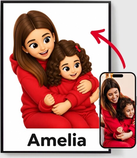 Personalisert Plakat Tilpasset Emoji AI Plakat