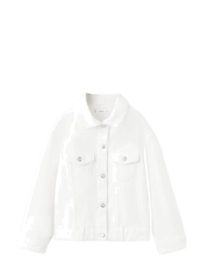 Mango Basic Denim Jacket   White   10