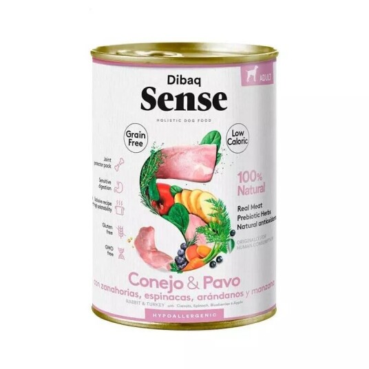 Dibaq Sense Dog Grainfree Rabbit & Turkey All Breeds Våtfôr Til Hund 12X380G Dibaq Sense Dog Grainfree Rabbit & Turkey All Breeds Våtfôr Til Hund 12X380G