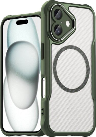 Hurtel Leading Series MagSafe silikonetui for iPhone 16 Grønn