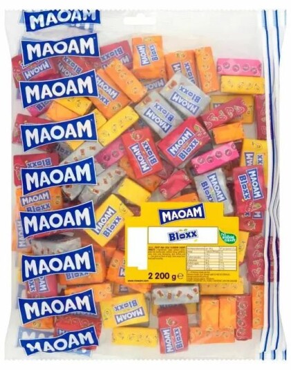 100 stk Haribo Maoam Bloxx Karamell i Stor Pose 2,2 kg
