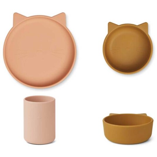 Liewood Cyrus Silicone Junior set   Cat rose multi mix