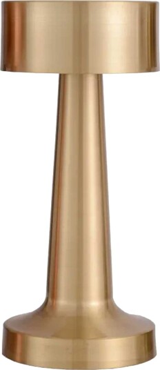 Retro oppladbar bordlampe med metalldimmer gull