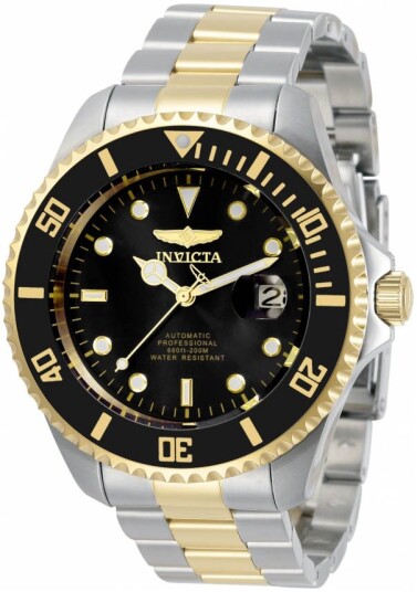 Invicta Herreklokke 34041 Pro Diver Sort/Gulltonet stål Ø47 mm Invicta Herreklokke 34041 Pro Diver Sort/Gulltonet stål Ø47 mm