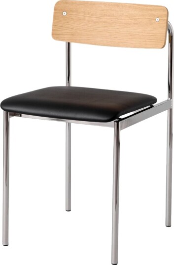Moebe Offset Spisestol Trukket Krom/ Oljet eik/Sort