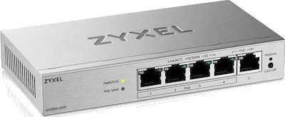 Zyxel | GS1200-5HPv3 | Web Managed PoE Desktop Switch | 5x Port | 1Gbit/s | 68W PoE