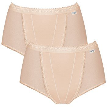 Sloggi Truser 2P Control Maxis Beige bomull 40 Dame Sloggi Truser 2P Control Maxis Beige bomull 40 Dame