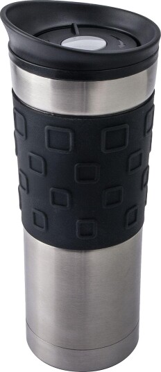 BasicNature Grip Termokopp - 450ml, Rustfritt St??l - Gr??