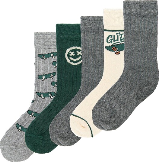 minipop Mpopmorgan Bamboo Socks 5 Pack   GREY MELANGE   19/22