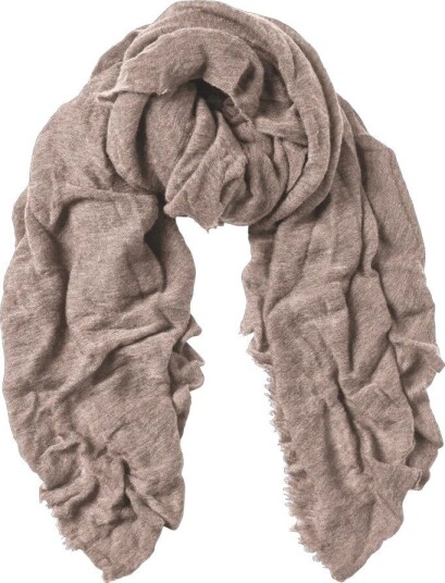 Natura Cashmere Alba luxury cashmere scarf OS beige herre