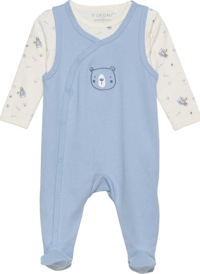 Fixoni Body Ls W.romper - Multi/patterned - 50 Fixoni Body Ls W.romper - Multi/patterned - 50