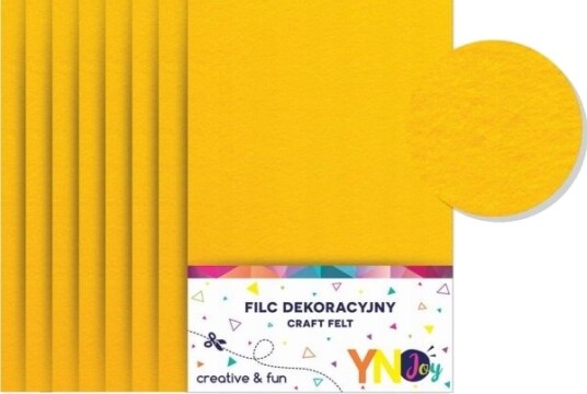Interdruk Dekorativ Filt Gul 8 Stk. A4