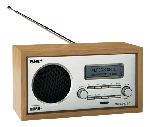 Imperial Dabman 30 DAB+/FM Radio med Klokkeradio og Alarm Lys Tre Imperial Dabman 30 DAB+/FM Radio med Klokkeradio og Alarm Lys Tre