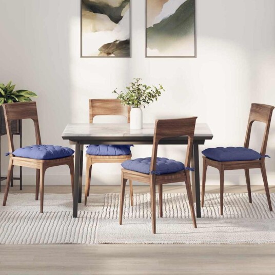 Seteputer 2 pcs Jeans blå 40 x 40 x 6 cm stoff