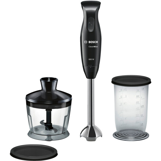 Bosch Clevermixx Håndmikser 600W med avtagbar fot, svart/antrasitt MSM2620B