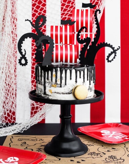5 Deler Kakepynt med Kraken Pirat Tema Pirates Party