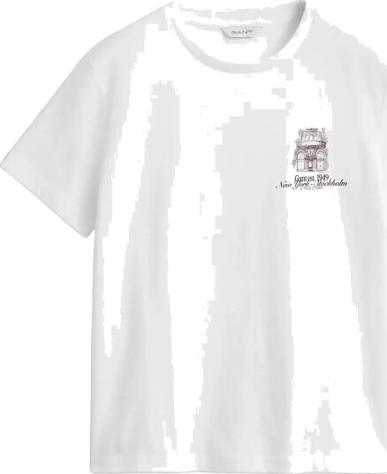 Gant Reg Graphic Ss T Shirt White M