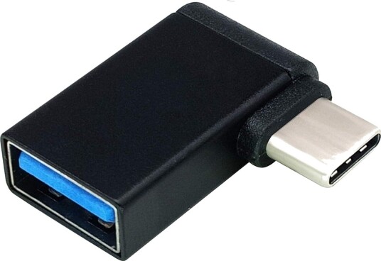 NÖRDIC USB-C hann til USB-A hunn vinklet adapter 90 grader NÖRDIC USB-C hann til USB-A hunn vinklet adapter 90 grader