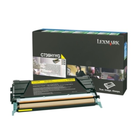 Lexmark C736H1YG Tonerkassett gul Return Prog High Yield 10.000 sider
