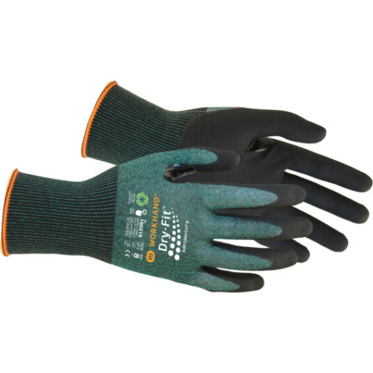 Workhand Monteringshanske Dry Fit Airflow/Cut B Str.9 Grønn - 8807988