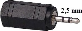 Av-Adapter Premiumcord Jack 2,5 Mm Jack 3,5 Mm Svart Kjr-08