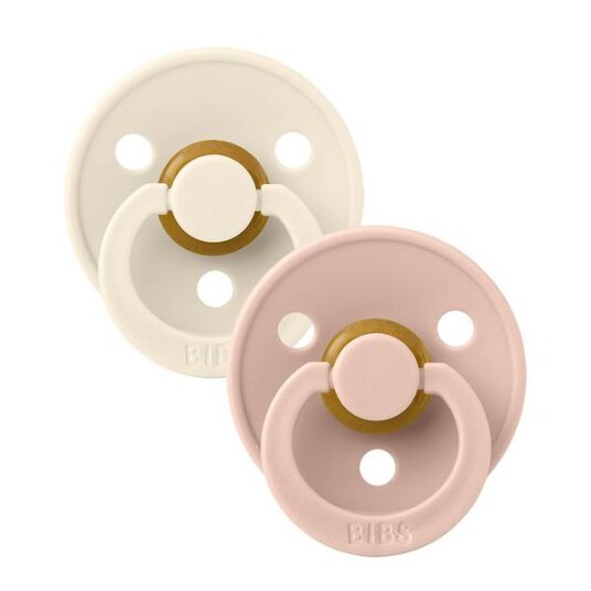 Bibs 2 Pack Latex Anatomiske Smokker Ivory/blush