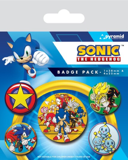 Sonic Pins Team Speed 5-pk -  - Alle aldre - Metall
