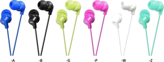 JVC Gumy in-ear headphones. Hvit JVC Gumy in-ear headphones. Hvit