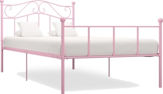 Sengeramme rosa metall 100x200 cm