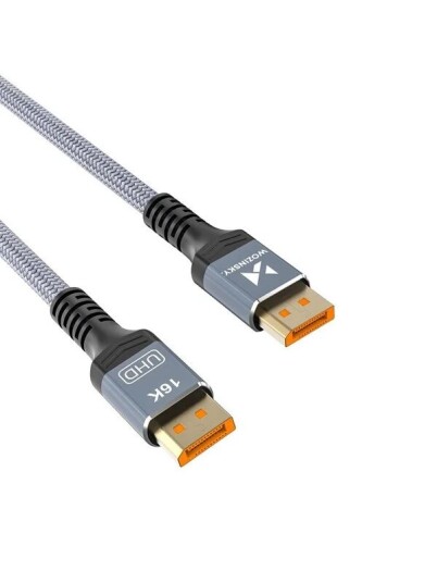Wozinsky WPS 16AYL3S DisplayPort 2.1 Certified VESA 80Gbps 16K@60Hz 8K@120Hz 4K@240Hz HDR HDCP DSC 3m Cable Black