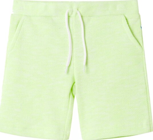 Barneshorts med snor neongul 140