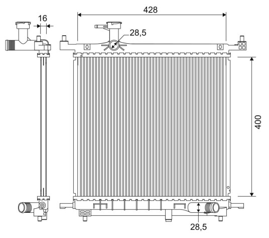 Radiator VALEO 701328