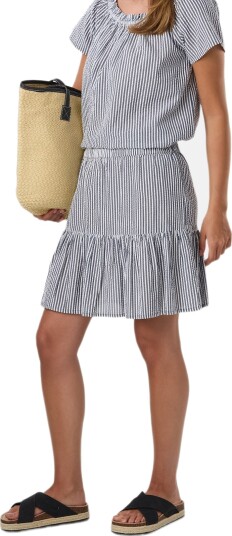 Seaside Marina Seersucker Short Skirt W