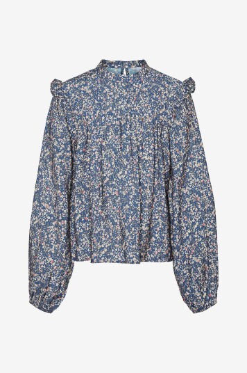 Vero Moda Girl Bluse vmIris LS Crop Top Wvn Blå