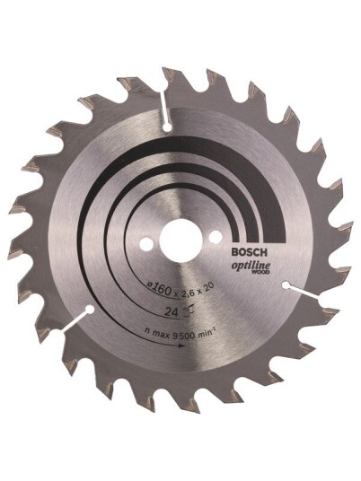 Bosch Optiline Wood Sirkelsagblad 160 mm 24 Tenner for Tre