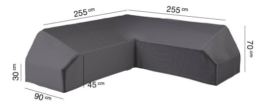 AeroCover Møbeltrekk Aerocover Til loungegruppe 255 x 255 cm Svart