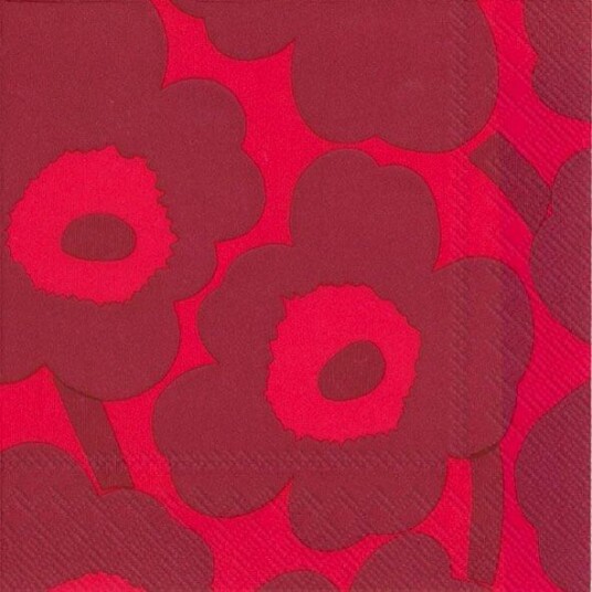 Marimekko servietter kaffe Unikko red red