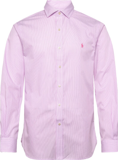 Polo Ralph Lauren Slim Fit Striped Poplin Shirt Pink 39.5 Polo Ralph Lauren Slim Fit Striped Poplin Shirt Pink 39.5