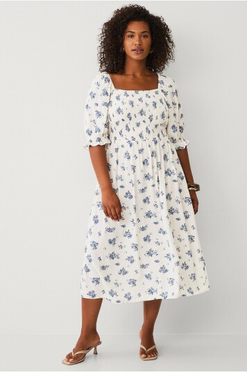 Zizzi - Kjole mRosan 1/2 Blk Dress - Hvit Zizzi - Kjole mRosan 1/2 Blk Dress - Hvit